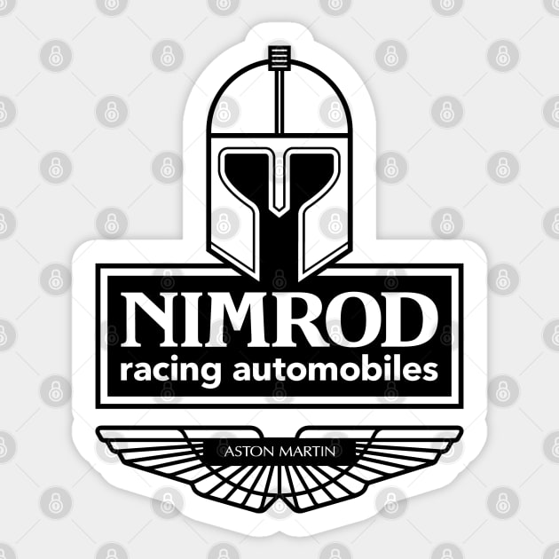 Aston Martin Nimrod Group C Team emblem - 1982 - Black print Sticker by retropetrol